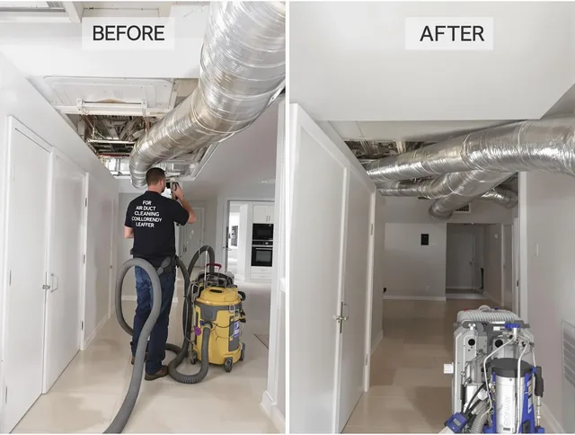 Holliston Air Duct Cleaning professional performing thorough air duct cleaning in Holliston