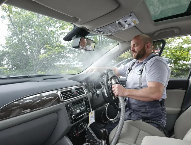 Holliston Air Duct Cleaning specialist performing professional car duct cleaning in Holliston