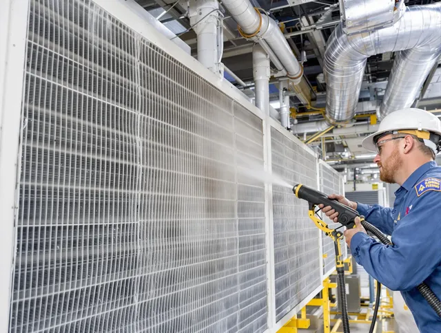 Professional commercial coil cleaning by Holliston Air Duct Cleaning in Holliston